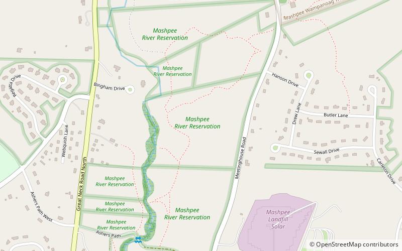 mashpee river reservation location map