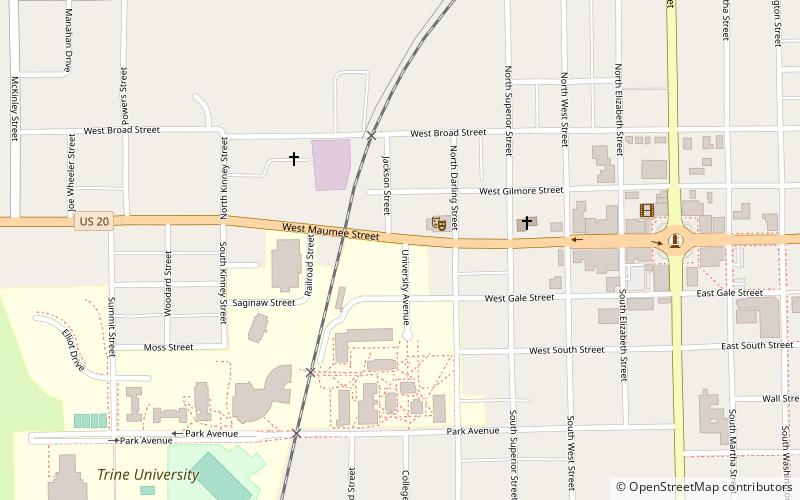 Trine University location map
