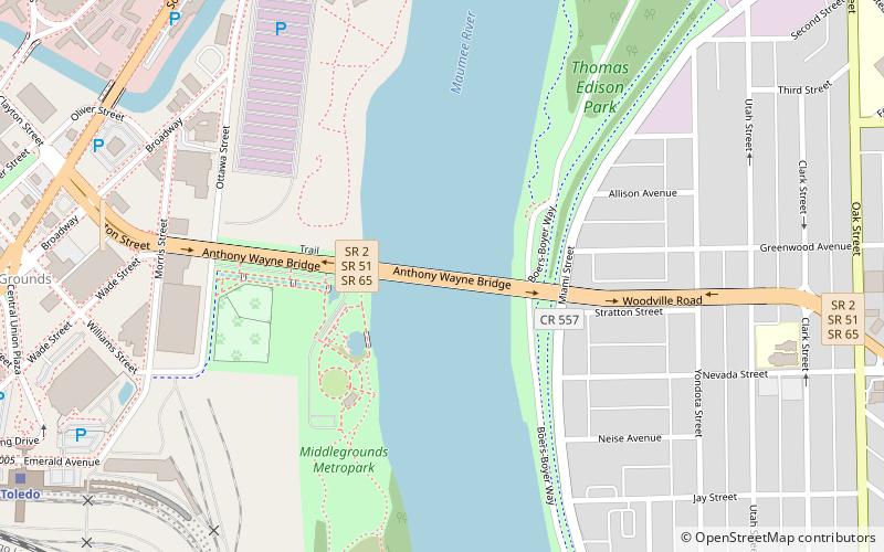 Anthony Wayne Bridge location map