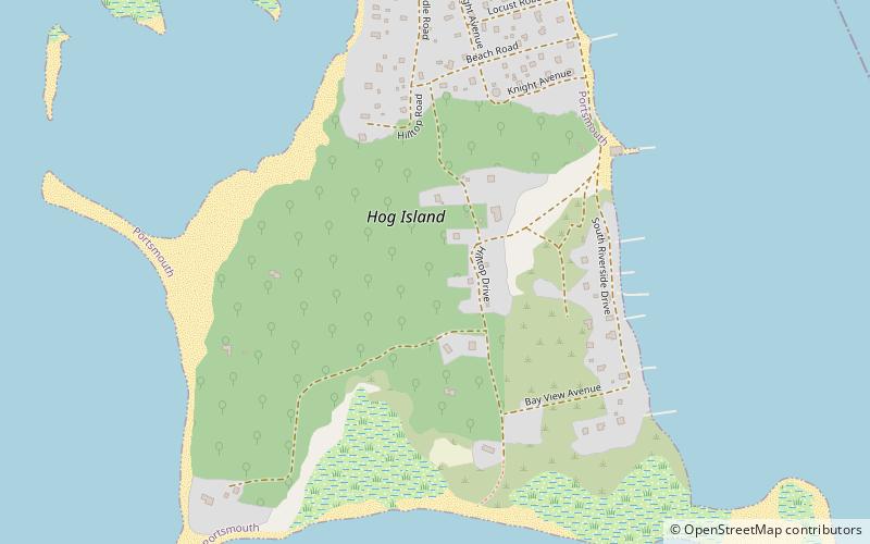 Hog Island location map