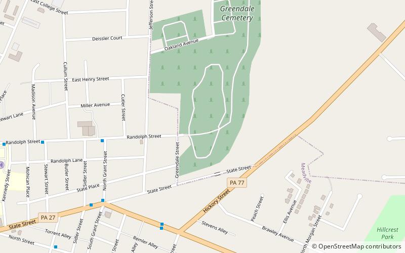Greendale Cemetery location map