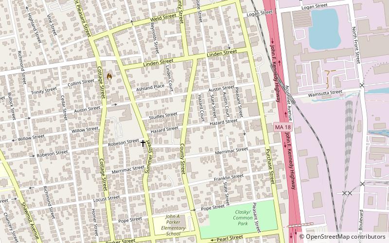 Acushnet Heights Historic District location map