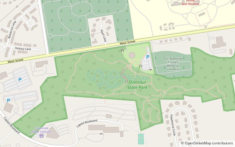 Arboreto y parque estatal Dinosaurio location map