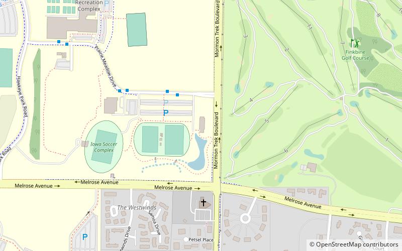 University of Iowa Athletics Hall of Fame location map