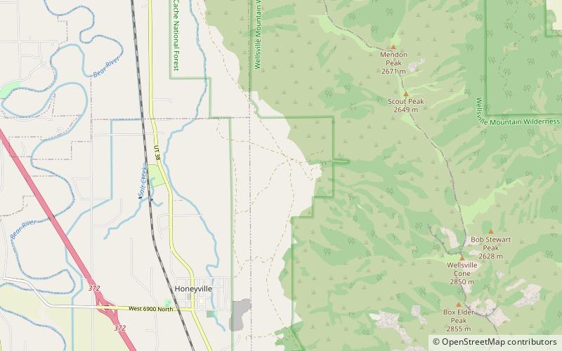 georgetown summit wildlife management area bosque nacional wasatch cache location map
