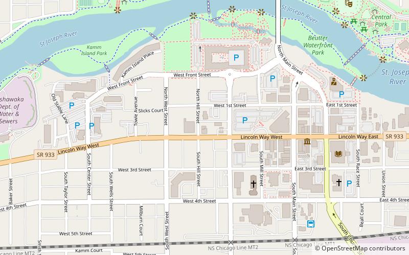 Old Mishawaka Carnegie Library location map