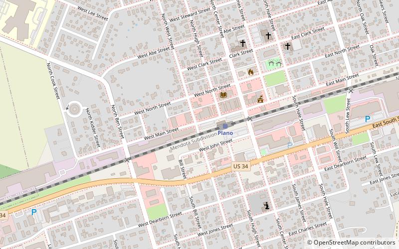 Plano Hotel location map