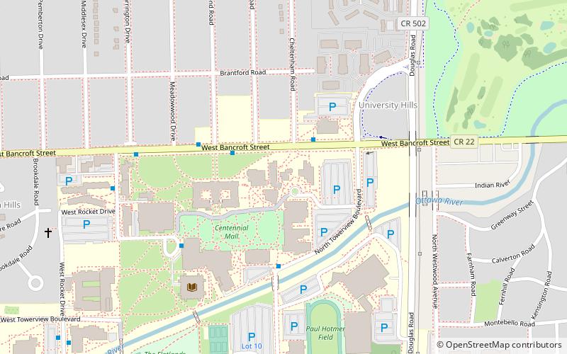 Ritter Observatory location map