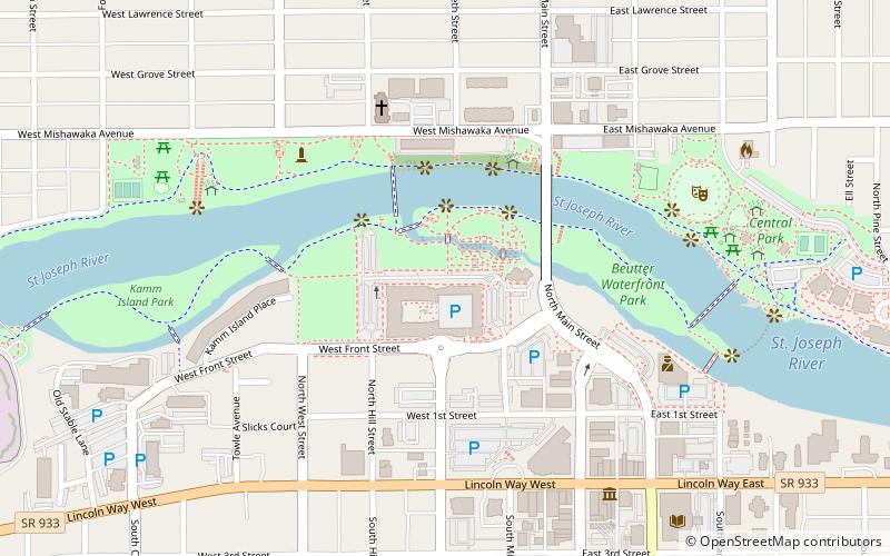 mishawaka riverwalk south bend location map
