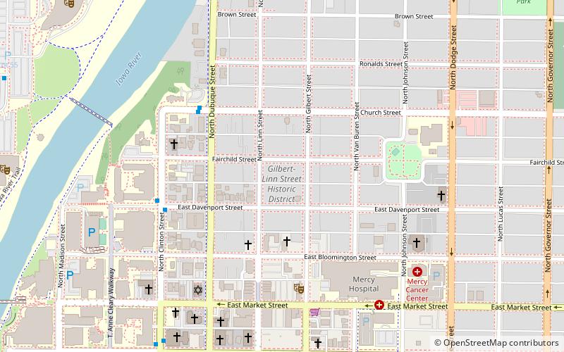 Gilbert-Linn Street Historic District location map