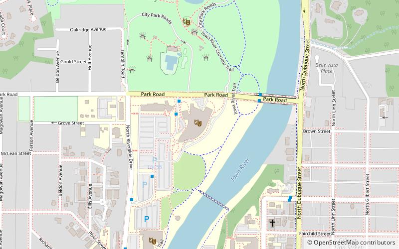 hancher iowa city location map