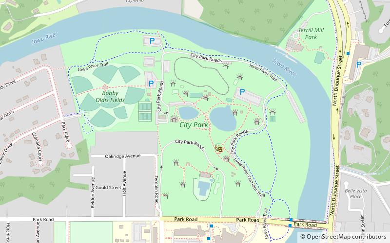 city park iowa city location map
