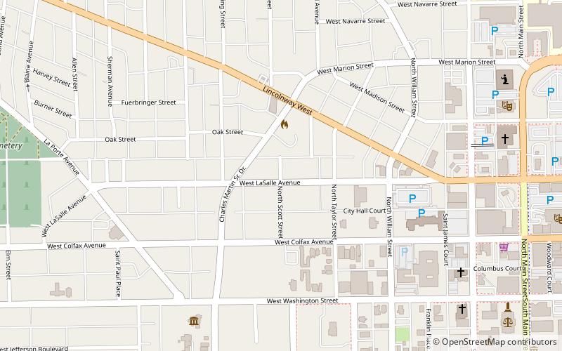 West LaSalle Avenue Historic District location map