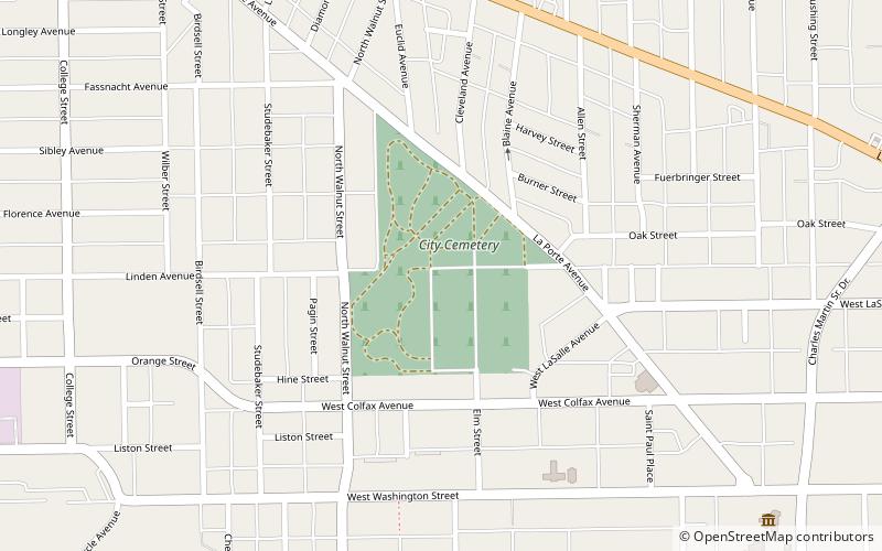 City Cemetery location map
