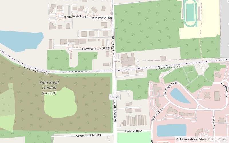 University/Parks Trail location map