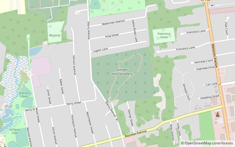Juniper Hill Cemetery location map