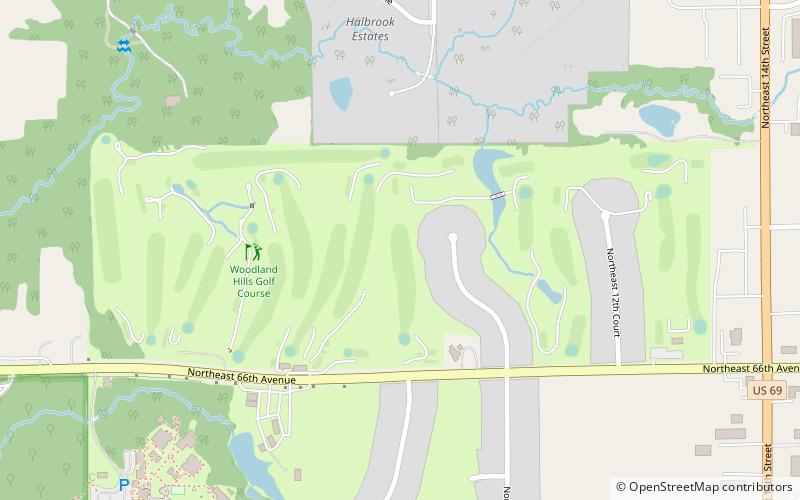 Woodland Hills Golf Course location map
