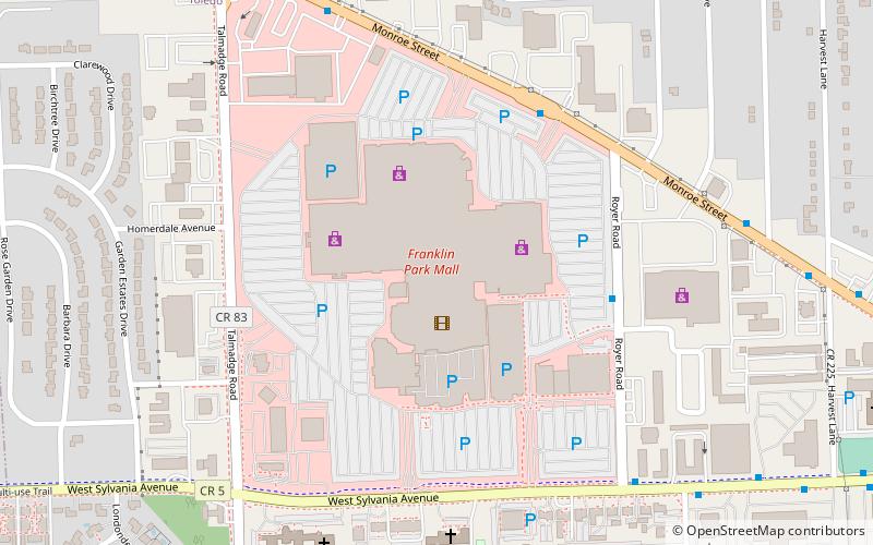 Franklin Park Mall location map