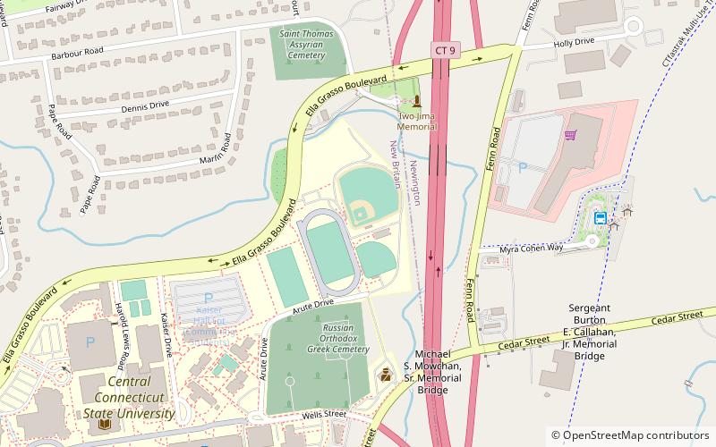 CCSU Baseball Field location map