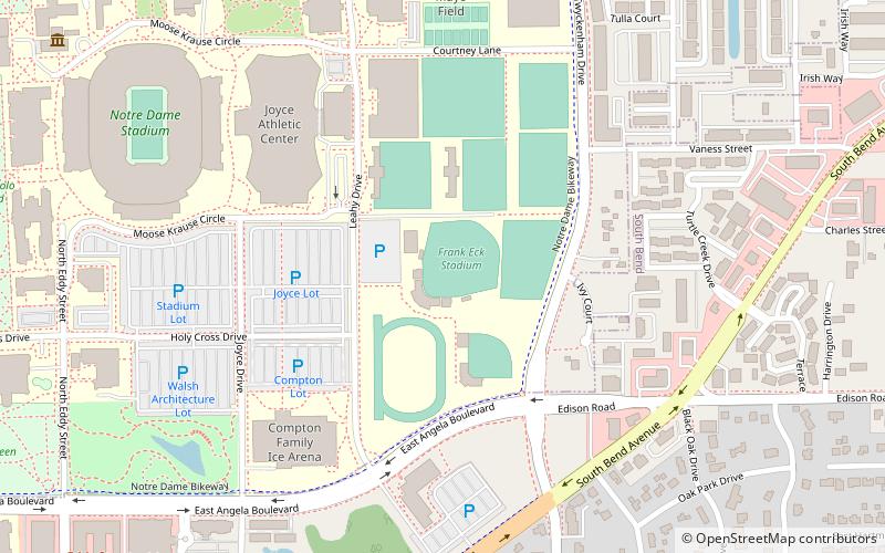 Frank Eck Stadium location map