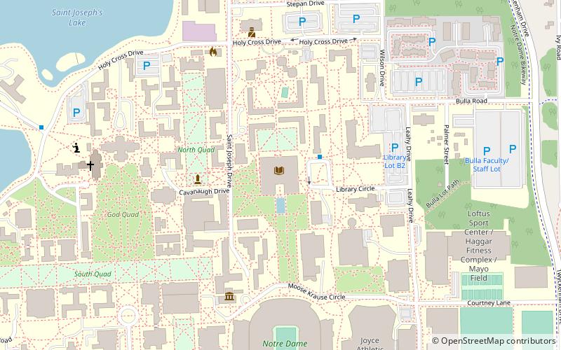 Hesburgh Library location map