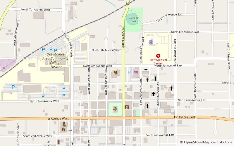 Newton Public Library Iowa location map