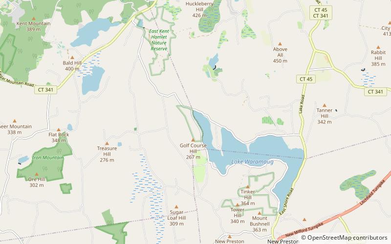 Lake Waramaug State Park location map