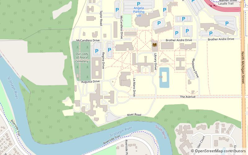 Moreau Center for the Arts at Saint Mary's College location map