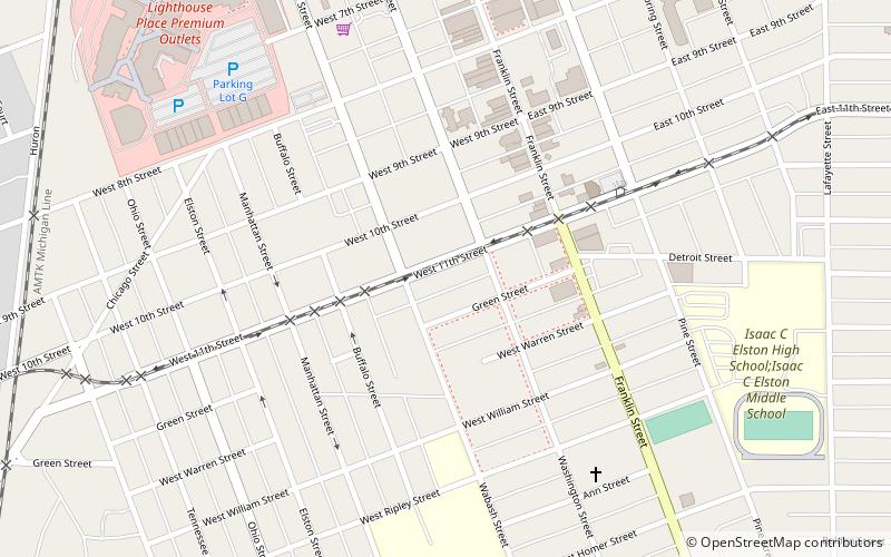 Haskell and Barker Historic District location map