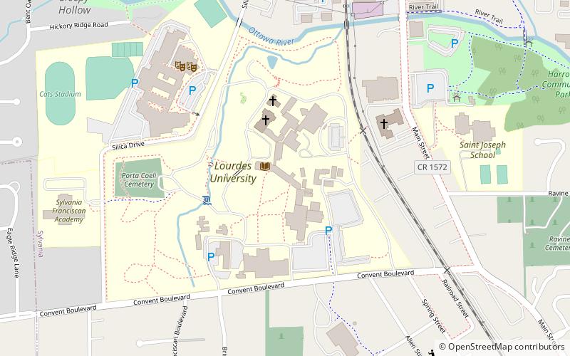 lourdes university sylvania location map