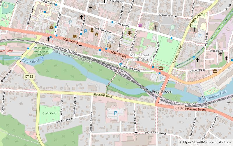 Willimantic Footbridge location map