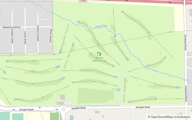 Warren Golf Course at Notre Dame location map