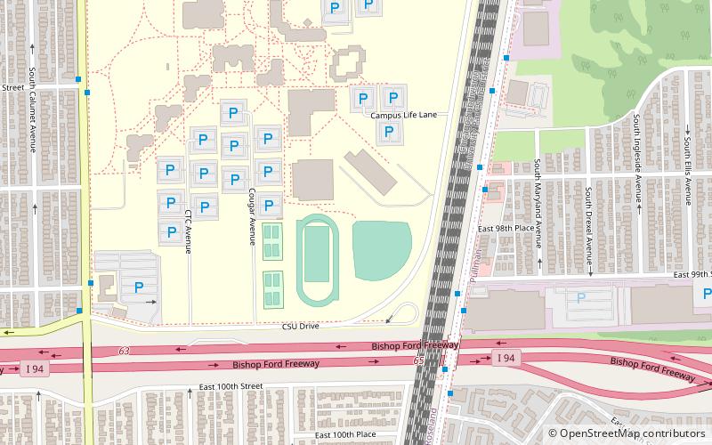 Cougar Stadium location map