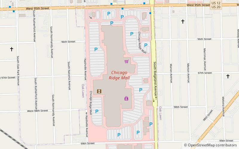 Chicago Ridge Mall location map