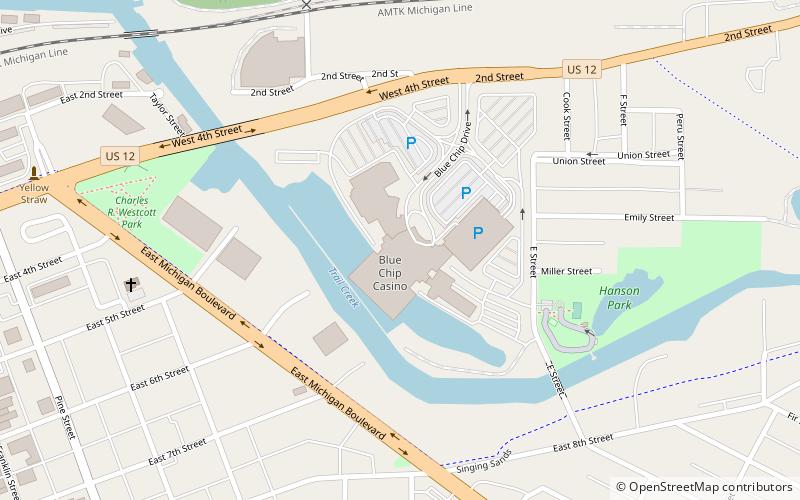 Blue Chip Casino location map