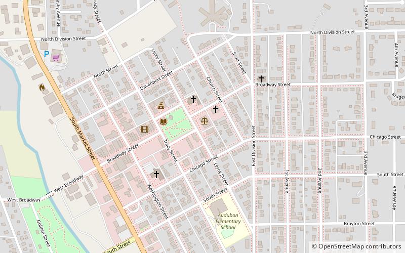 Audubon County Court House location map