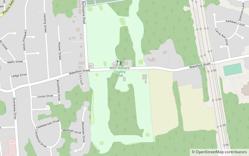 West Warwick Country Club location map