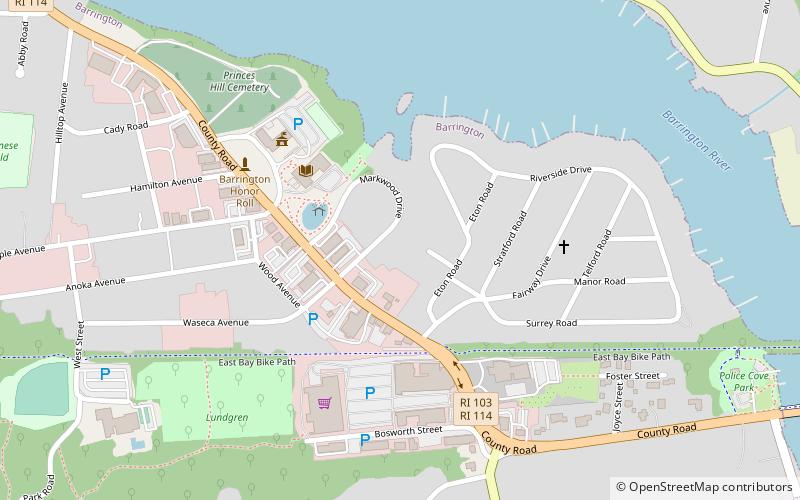 East Bay Bike Path location map