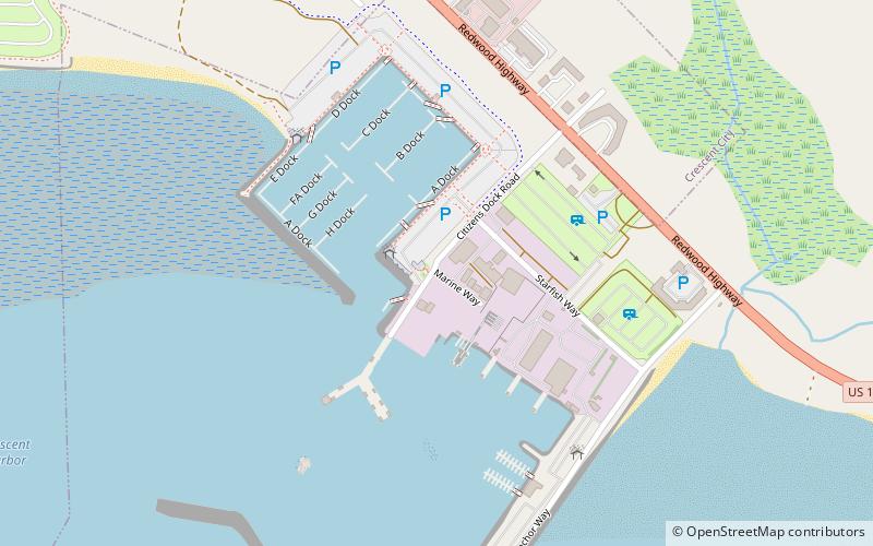 Crescent Harbor Gallery location map