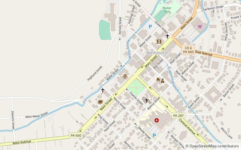 Wellsboro Armory location map