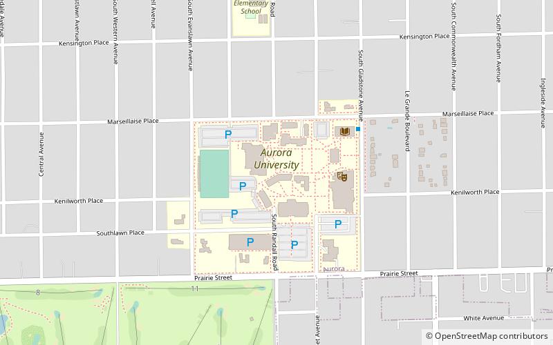 aurora university location map