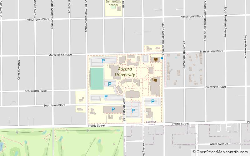 Aurora University location map