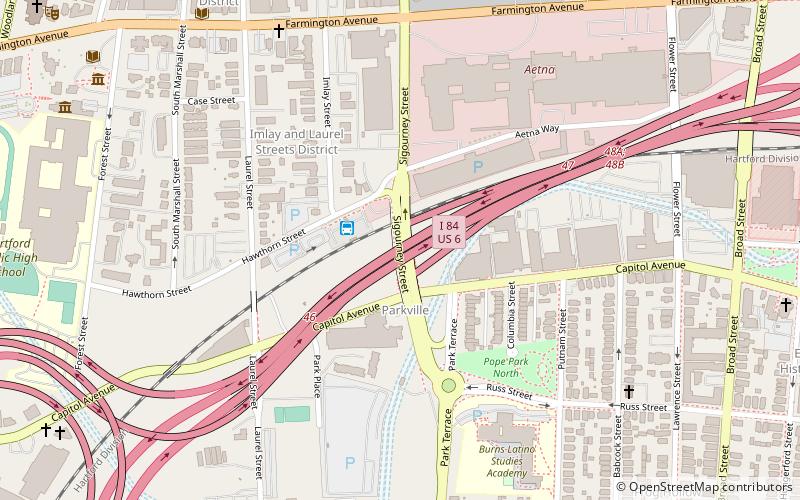 Building at 83-85 Sigourney Street location map