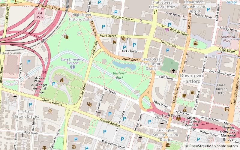 Bushnell Park location map