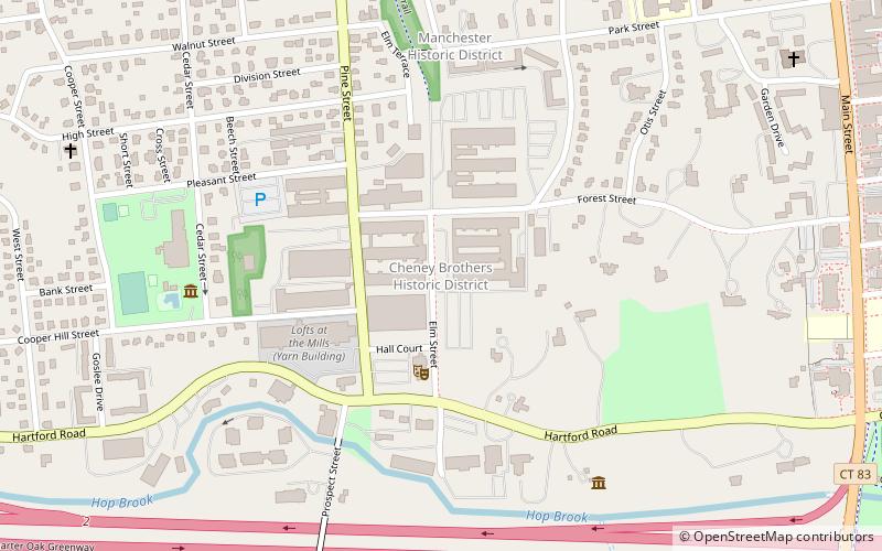 cheney brothers historic district manchester location map