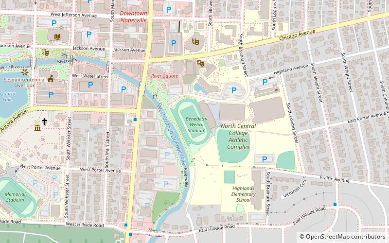 Benedetti–Wehrli Stadium location map