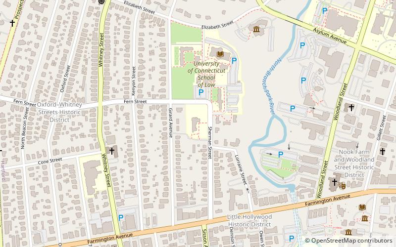 Hartford International University for Religion and Peace location map