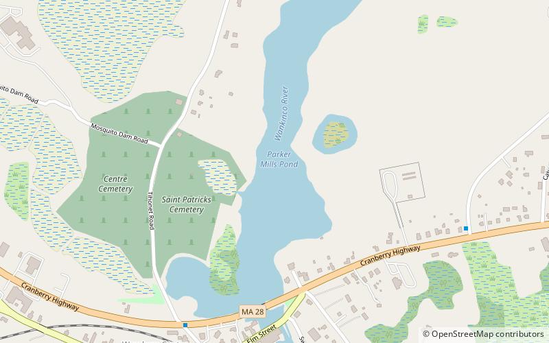 Parker Mills Pond location map