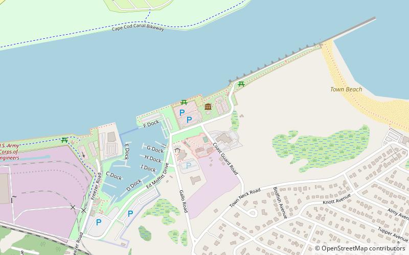 coast guard station cape cod canal sandwich location map
