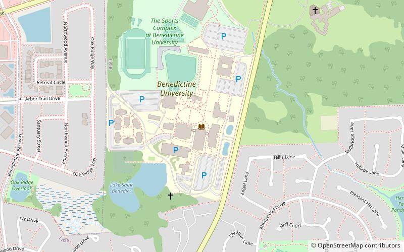 Benedictine University location map